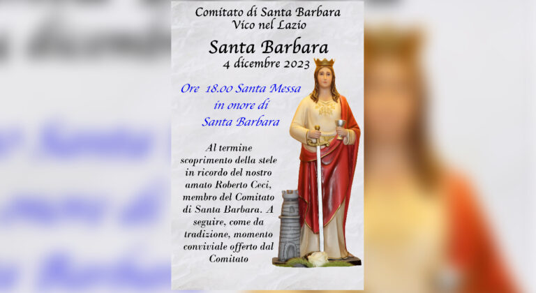Santa Barbara dicembre 2023 (Vico nel Lazio).