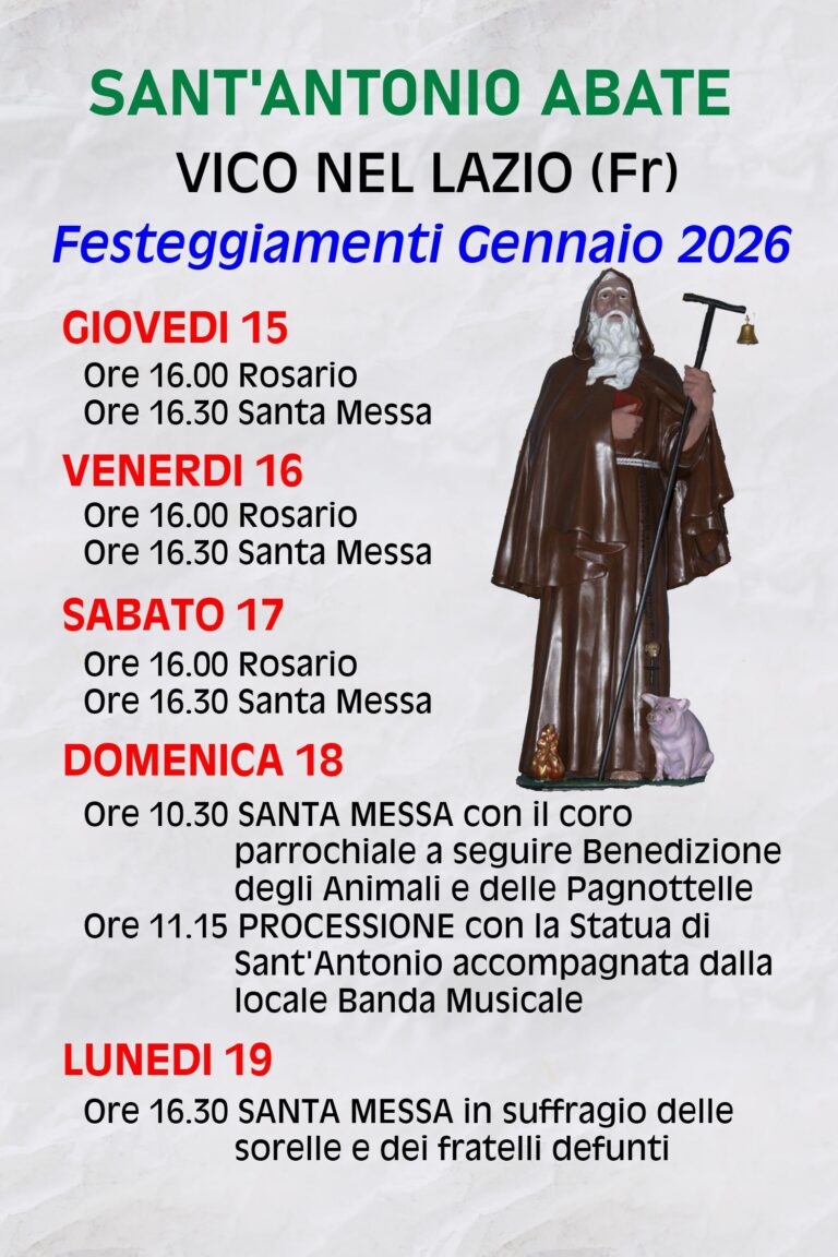 Festeggiamenti di Sant’Antonio Abate 2026